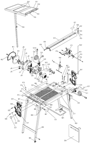 Page A Diagram and Parts List for MK-112  MK Diamond Tile Saw